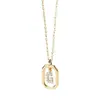 Artículo de Moda Caliente Transfronterizo: Collar con Alfabeto de 26 Letras con Colgante Incrustado de Circonita, Diseño Exquisito, Accesorio de Cadena para Clavícula Personalizado