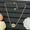 2025 Nuevo Modelo Chanel Auténtico de Marca Collar Redondo Trenzado Doble C para Mujer, Collar Versátil de Lujo de Alta Gama al por Mayor