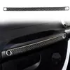 Adecuado para modelos Jeep Wrangler 11-17, juego completo de decoración interior de fibra de carbono para el logotipo del volante y el marco del interruptor del aire acondicionado