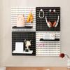 Estante de almacenamiento de tablero perforado sin clavos almacenamiento de armario pared cocina escritorio herramientas de ferretería placa colgante placa perforada accesorios
