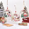 Adornos de Navidad de Madera Decoraciones Colgantes Fiesta de Navidad Decoración del Hogar Artesanías de Madera Huecas Decoraciones Colgantes Navidad