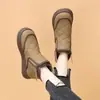 2026 Inverno Novo Botas de Neve do Nordeste Sapatos de Mãe Femininos Quentes Antiderrapantes Cano Alto Retrô Botas Curtas Botas de Algodão para Senhoras