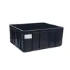 Caja de Plástico Plegable Antiestática, Estilo Industrial Negro, con Separadores, Moldeada por Inyección, Dimensiones 600*500*160, Caja de Logística con Tapa