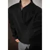 Sudadera Casual de Estilo Americano para Hombre con Cuello Semiabierto para Primavera y Otoño, Prenda Base de Moda con Hombros Normales