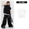 Roupas de Moda Hip-Hop para Crianças Verão Conjunto de Colete Preto Hip-Hop para Meninos Hiphop Cool e Bonito Roupas de Performance para Meninas