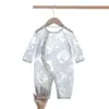 Macacão de Bebê de Verão com Mangas Longas e Abertura Diagonal, Roupinha Fina Sem Costura para Recém-Nascido, Macacão de Bebê, Roupa de Dormir