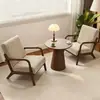 Sillón individual de madera maciza para hotel y casa de huéspedes, sofá de ocio para apartamentos pequeños, juego de mesa y sillas para cafetería y tienda de té de leche