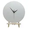 Relógio de Parede Redondo de Madeira em Branco para Decoração DIY com Pintura Fluida Graffiti Infantil para Jardim de Infância Relógio Artesanal