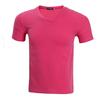 Verano 2022 nuevo 200g32 algodón CVC cuello en V manga corta coreana tubo recto camiseta para hombre al contado venta al por mayor