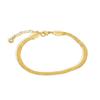 B0051 Pulsera Ancha de Hueso de Serpiente Nueva Europea y Americana Electrochapada en Oro Real para Mujer Novia Estilo Frío Simple de Celebridad de Internet