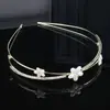 Diadema Retro Estilo Coreano Piedra Ojo de Gato Cabeza de Diamante para Mujer Pinza Fina de Aleación Diadema de Flores Hojas de Gama Alta Nicho Súper Inmortal