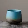 Conjunto Vintage de Xícara e Pires para Café Coado à Mão em Cerâmica Estilo Japonês, Cerâmica Rústica Criativa Feita à Mão Queimada em Forno Xícara para Café Drip