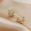Aretes Nuevos Populares Estilo Coreano de Cuentas de la Fortuna, Tachuelas Versátiles Simples y Elegantes, Joyería para Orejas Mismo Estilo de Transmisión en Vivo al por Mayor