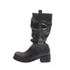 Botines Perezosos de Punta Cuadrada y Redonda para Mujer 2026 Nuevos Botas de Caballero con Tacón Grueso que Aumentan la Altura Botas Vaqueras Versátiles Botas Arrugadas Apiladas