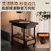 Mesa de Centro Móvil, Mesa Plegable para Apartamentos Pequeños, Sala de Estar, Uso en Casa, Sofá, Balcón, Mesa de Comedor de Doble Propósito, Carrito Vintage de Madera Maciza