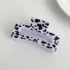 Presilha Quadrada para Cabelo com Estampa de Leopardo Transfronteiriça para Mulheres, Presilha de Tubarão para Cabelos Finos, Acessório de Cabelo Estiloso de Alta Qualidade