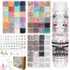 Piezas de Arcilla Blanda de Colores, Broches de Langosta, Anillas Abiertas, Cuentas con Letras, Set Combinado de 24 Piezas, Accesorios para Pulseras y Collares DIY