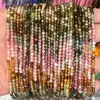 Suministro directo de fábrica cuentas pequeñas de corte cristalino degradado accesorios para joyería DIY cuentas redondas facetadas productos semiacabados venta al por mayor