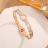 Popular pulsera de acero de titanio, moderna, única, simple, pulsera galvanizada, de moda en transmisiones en vivo de Douyin, pulsera para mujer