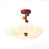 Luz de techo para habitación infantil y dormitorio Memphis, con forma de corazón colorido, moderna estilo crema de pétalos para habitación de princesa dormitorio principal, hierro