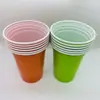 Fábrica de Origen Taza Desechable Roja y Blanca de PP para Degustación Taza para Beber en Fiestas Taza de Cerveza Colorida Taza para Jugos