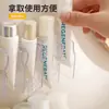 Estante de Almacenamiento Multifuncional de Pared para Baño, Portacepillos de Dientes sin Taladro, Organizador de Limpiador Facial, Estante con Divisiones, Accesorio Drenante
