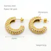 Brincos de Aço Inoxidável com Diamante Nova Moda Transfronteiriça Estilo Europeu e Americano Nicho Luxo Leve Brincos de Titânio Modelos Tendência Femininos