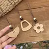 O Solstício de Verão Ainda Não Chegou_Colar Pingente Trançado Boêmio para Mulheres, Corrente de Pescoço Estilo Férias, Design Versátil, Acessório de Nicho