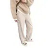 Pantalones de Pierna Ancha Nuevos con Patrón de Espiga para Mujer Primavera y Verano 2025 Pantalones de Lana Divididos Nuevos Pantalones Rectos Estrechos Tipo Plátano para Mujer