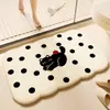 Alfombra de suelo de imitación cachemira de dibujos animados para entrada de baño, absorbente de agua y antideslizante, alfombra de entrada fácil de limpiar, venta al por mayor