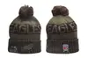2025 Nuevo Gorro de Punto Cálido para Exteriores con Borrego Grueso Bordado Estilo Pareja Lana Gorro Invierno Eagle Raid