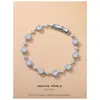 Pulseira de Cobre Brilhante de Venda Quente Transfronteiriça para Mulheres, Design de Luxo Leve com Gipsofila Amarelo Champagne, Estilo Europeu e Americano Simples e Moderno