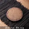 Porta-copos de Fibra de Coco Tapete para Tigela Tapete para Panela Porta-copos de Chá Tapete de Cabelo Marrom Redondo Tapete Doméstico com Isolamento Térmico Tapete Antiderrapante Conjunto de Chá Acessórios para Cerimônia do Chá