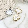 Colgante de corazón de flor de escabiosa microincrustado accesorios diy collar pulsera pendientes material retención de color chapado en oro real de 18 quilates