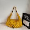 2025 Nuevo Otoño Gran Capacidad Un Hombro Cruzado Casual Bolso Grande Alto Valor Práctico Cordón Color Sólido Bolso Tote