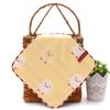 Toalla Cuadrada Absorbente de Algodón de Gasa de Seis Capas Toalla para Babas 25*25 Jacquard Toalla para Bebé Patrón de Dibujos Animados Gasa de Algodón
