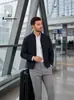 Chaqueta de cuello alto para hombres de mediana edad, abrigo de negocios para primavera y otoño, chaqueta con cremallera de color liso, ropa para hombres para papás, una pieza envío directo