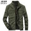 JEEP SPIRIT outono 2021 nova jaqueta masculina gola alta lavada casual solta casaco masculino 0010