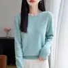 Suéter de punto de estilo francés para mujer, con cuello redondo y decoración de perlas, de manga larga, estilo pullover, corte holgado, adelgazante, cálido como capa base