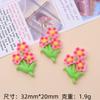 Lírio-do-vale Tulipa Flores Frescas Pequenas DIY Feito à Mão Cola de Creme Resina Pequenos Acessórios Buraco para Joias Fivela de Sapato Material