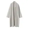 Casaco Cardigan de Cashmere Solto e Casual de Comprimento Médio, Xale para Mulheres, Capa Engrossada, Novidade em Tricô para Outono e Inverno 2025