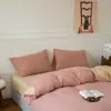2026 Nuevo Conjunto de Cuatro Piezas de Algodón Tejido Lado AB Algodón Puro Peso Alto Funda de Almohada Individual Funda Nórdica