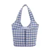 Bolsa de Mano Cubo Fresca Estilo Coreano al por Mayor para Mujer, Bolso de Hombro Nuevo Invierno 2026 a Cuadros con Bloques de Color, Bolso Versátil de Axila
