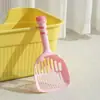 Nueva pala extendida para arena de gato con agujeros grandes y pequeños, mango largo, herramienta de limpieza anti-suciedad para caja de arena de gato y inodoro
