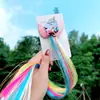 R Celebridad de Internet Transfronteriza Accesorios para el Cabello de Niños Unicornio Estrella Peluca de Colores Pasador Pinza de Pelo de Moño para Niñas Femenino