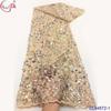 Estrellas Brillantes Encaje Completo Lentejuelas Coloridas Bordado de Aguja Ajustado Vestido de Noche de Flores Pequeñas Vestido de Boda Tejido de Malla Transparente