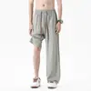 Pantalones Transpirables de Seda Helada Perforados con Láser para Hombre Verano 2025 Nuevos Pantalones Paracaídas de Pierna Ancha Sueltos Rectos Estilo Hong Kong Pantalones Casuales