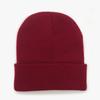 Gorro fluorescente de lana de color liso de Amazon, gorro de punto cálido para otoño e invierno, para hombre y mujer de Europa y América, gorro tipo jersey.