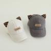 Sombrero de Niños Estilo Coreano Otoño e Invierno Gorra de Béisbol Cuernos de Diablo Dibujos Animados Polar Forro Polar Guardería Gorra de Béisbol para Bebé Exportación