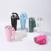 Taza Termo de Acero Inoxidable al por Mayor para Fabricantes con Diseño de Asa Giratoria, Asa para Coche, Taza Portátil de Gran Capacidad con Popote para Hielo